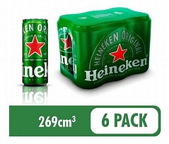 SIX HEINEKEN LATA 269 ml